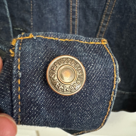 Vintage Levis Big E 70505 0217 Denim Trucker Jacket Size 38 USA Made - Picture 7 of 8